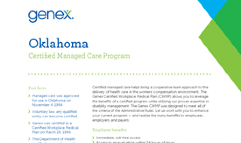 Genex Care for Oklahoma Fact Sheet